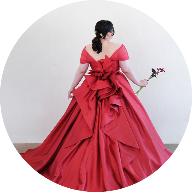 ドレス　赤　クリムゾン　チェリー